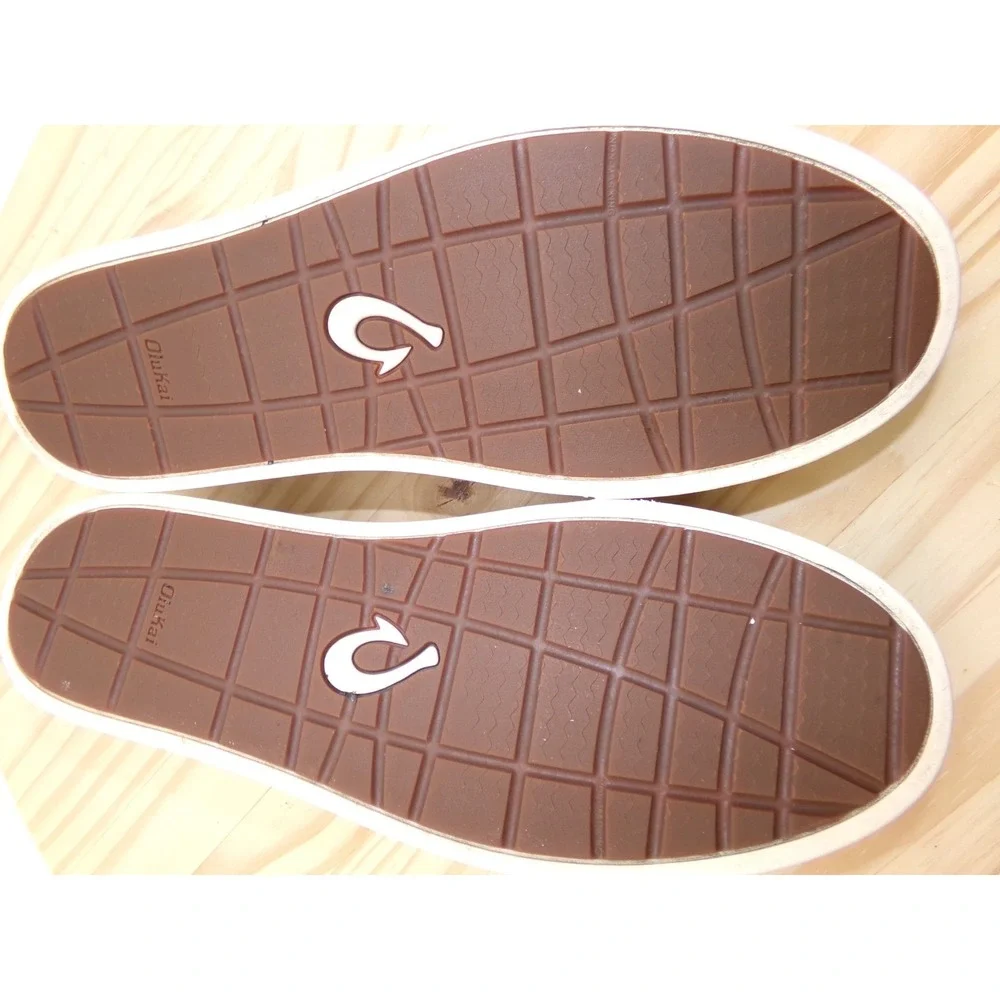 Olukai Liko Kahu Loafers Mens Mottled Brown Size 12 Slip On 10400-BK18